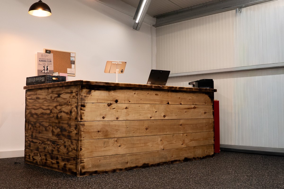 The front desk.