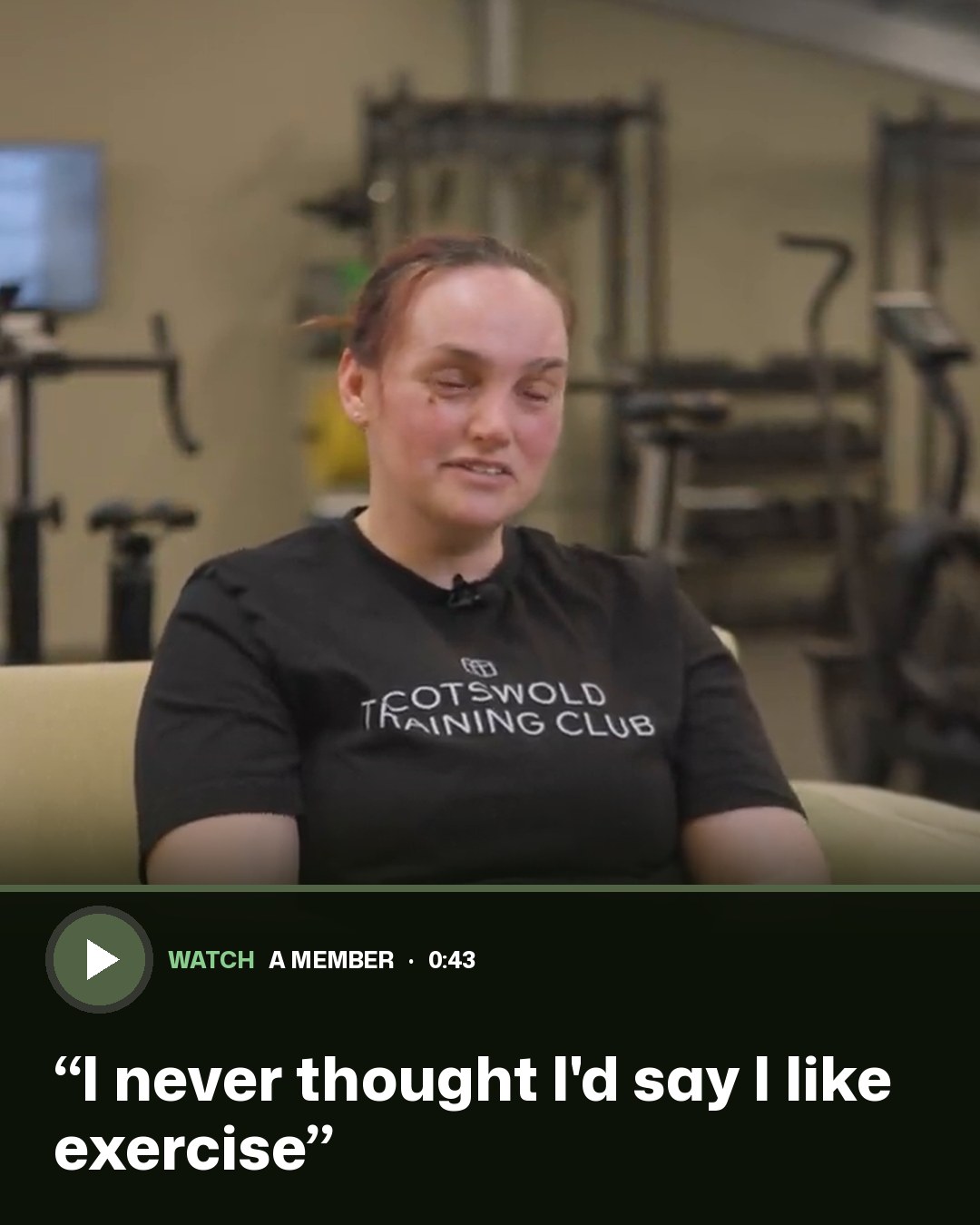 A member: I never thought I'd say I like exercise