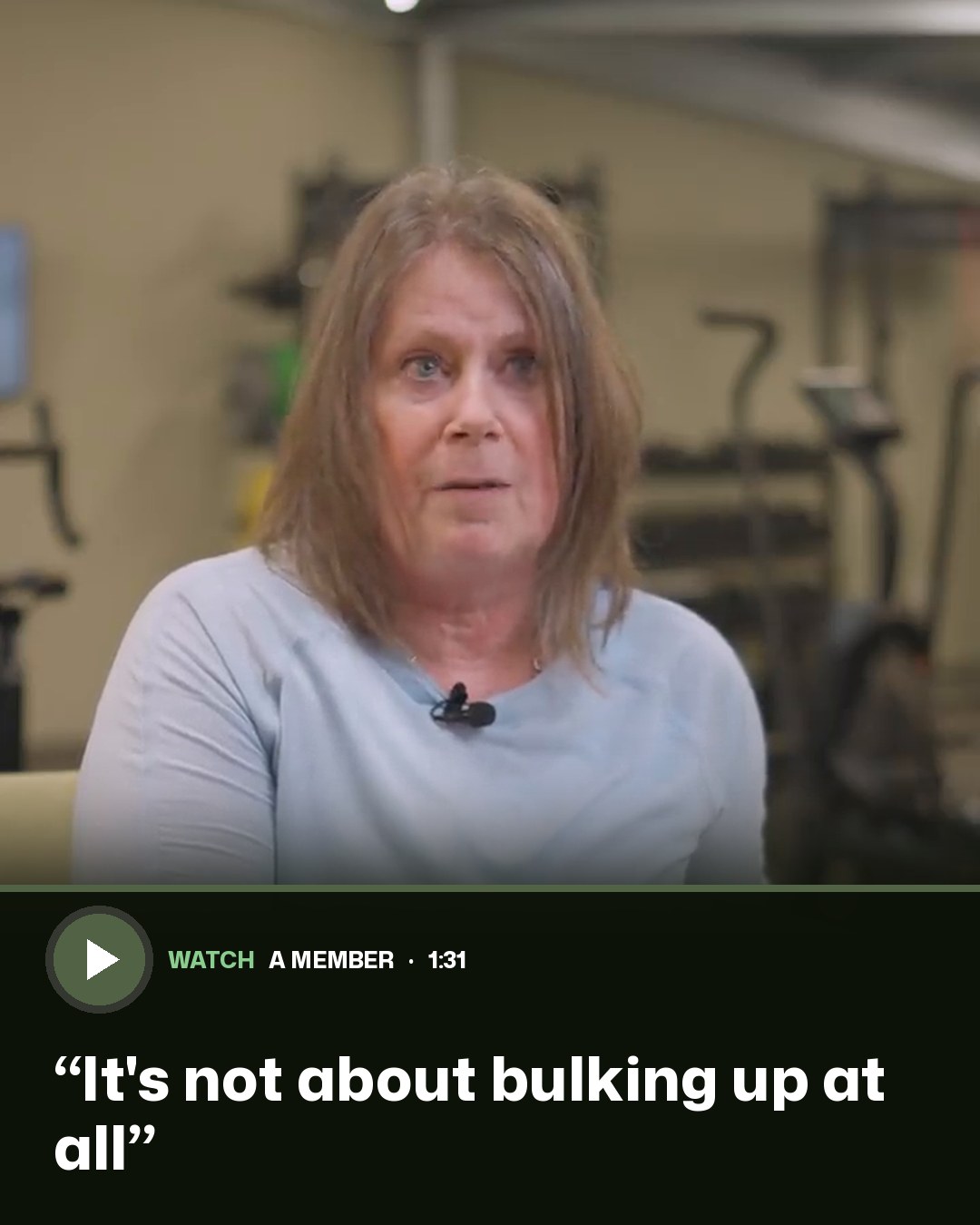 A member: It's not about bulking up at all
